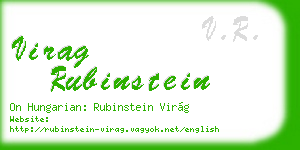 virag rubinstein business card