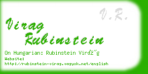 virag rubinstein business card